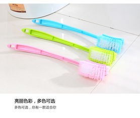 創意彎曲手柄雙面馬桶刷 北歐粉衛浴,彎手柄,清潔刷,馬桶刷 衛浴用品